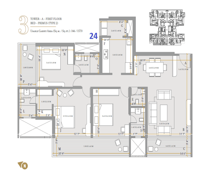 24K Manor Pimple Nilakh is a Ultra Luxurious 3BHK and 4BHK flats